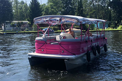 Pinkes Partyboot